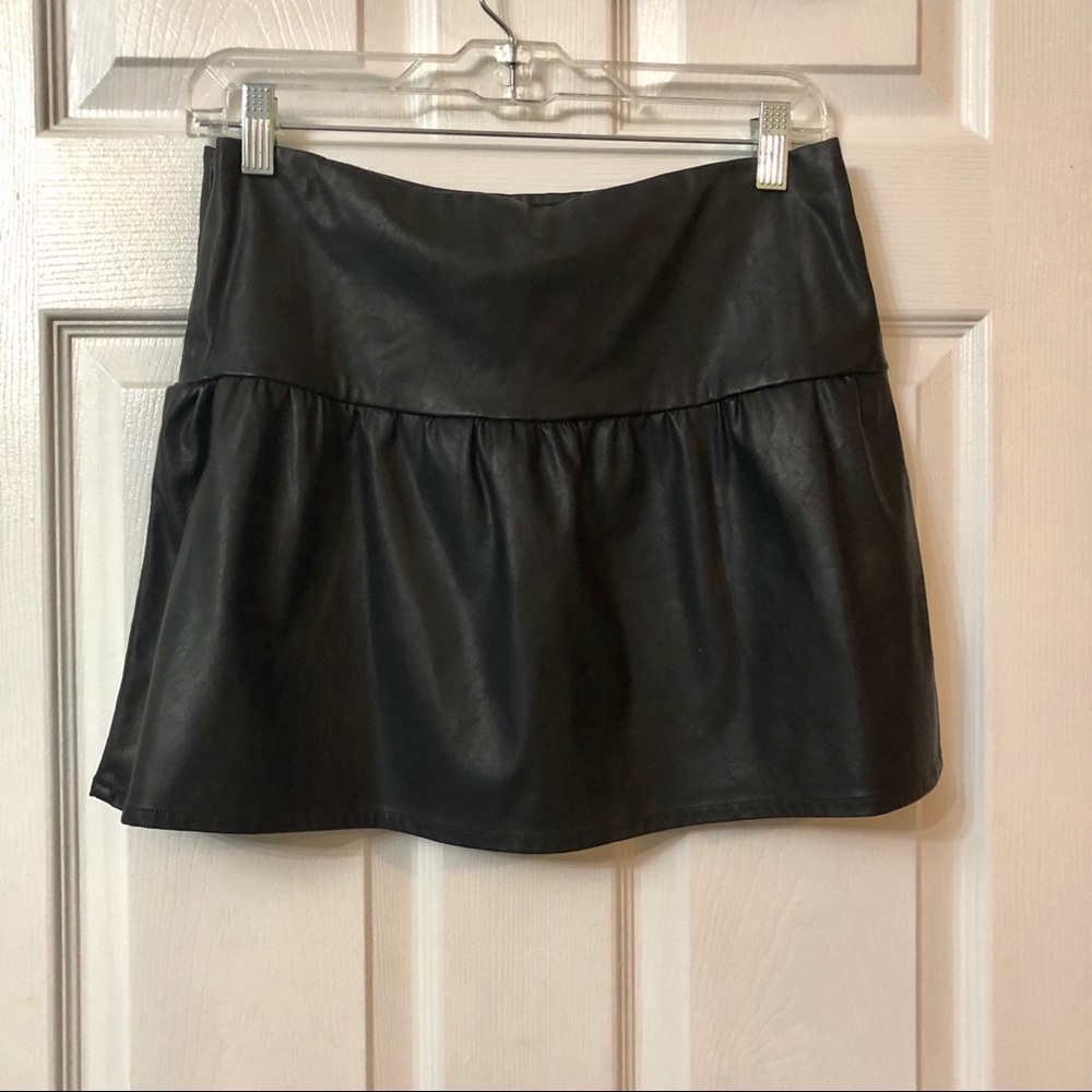 ZARA faux leather skirt.